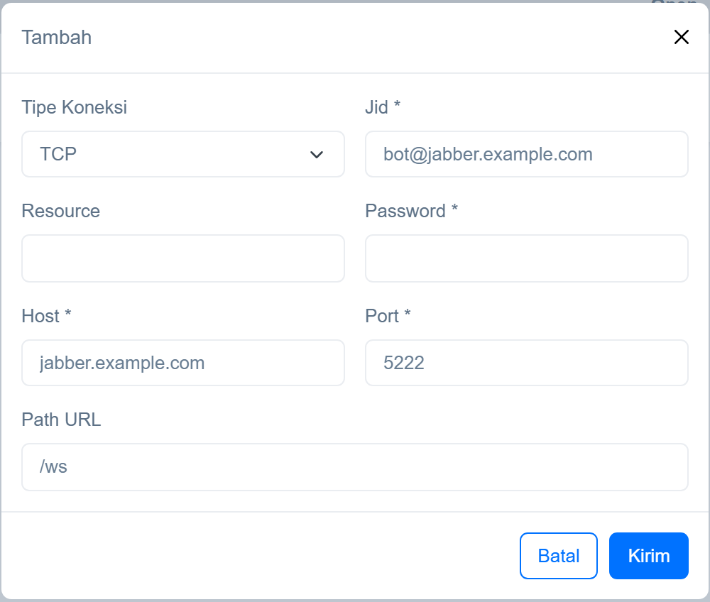 Formulir tambah/ubah