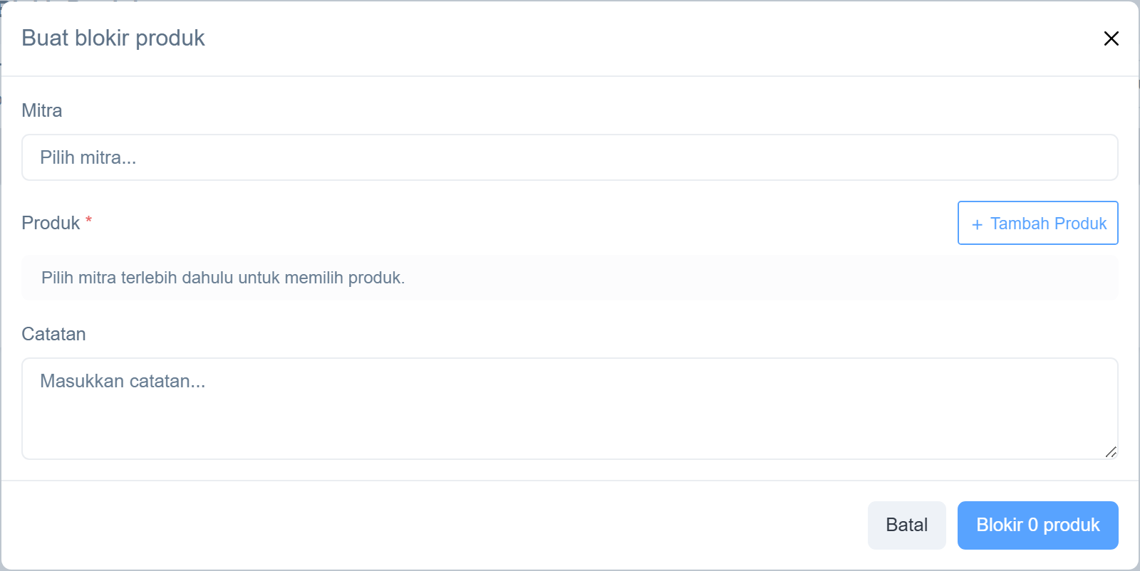 Formulir tambah/ubah